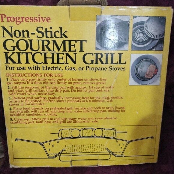 Progressive Gourmet Kitchen Smokeless Non-Stick Grill - NEW - Picture 3 of 6